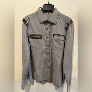 Toku Brown long sleeve dress shirt - XXL